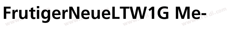 FrutigerNeueLTW1G Me字体转换